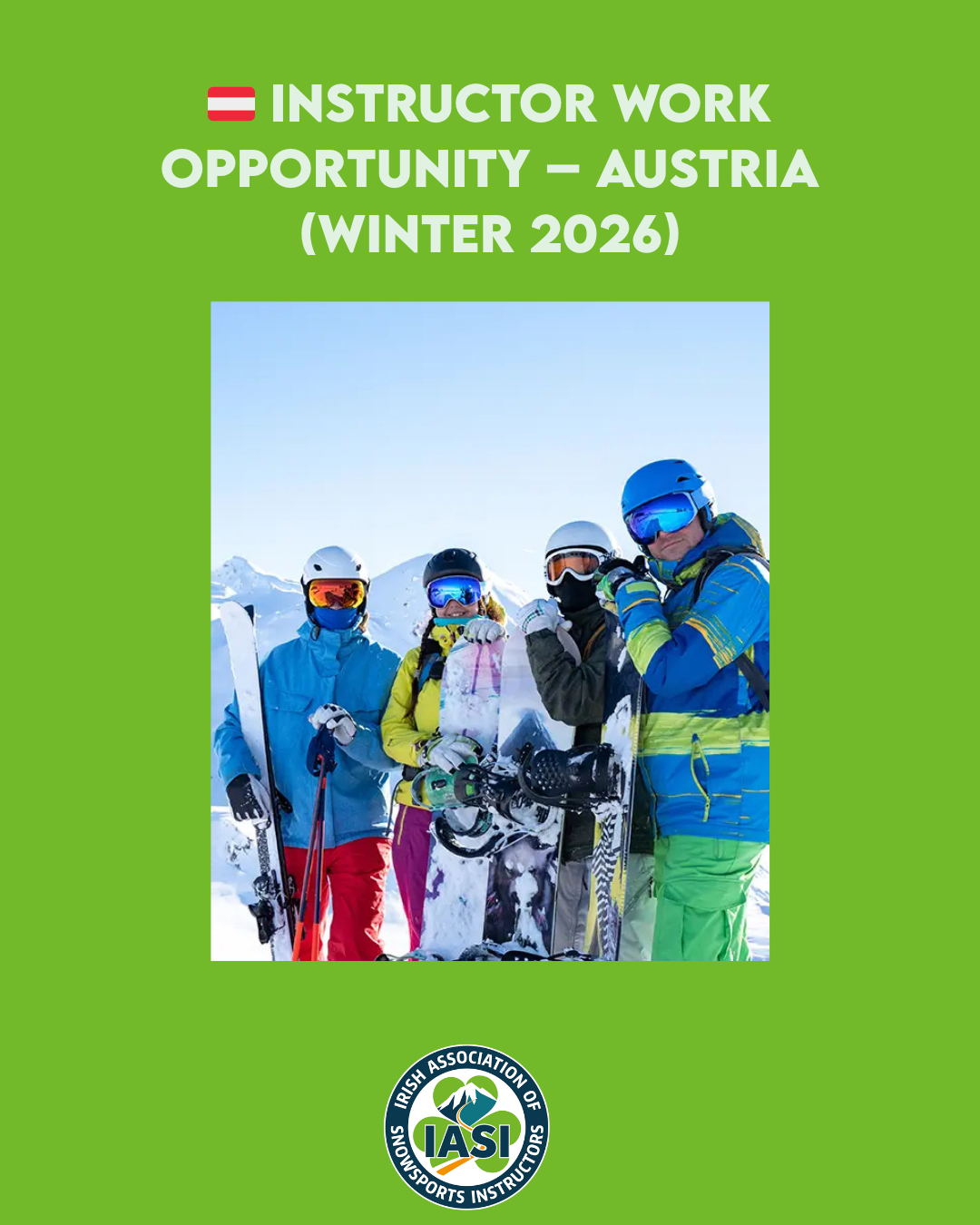 Instructor work opportunity – Austria (Winter 2026)